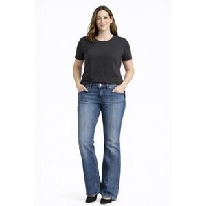 Adiktd Jeans Womens 16" Waist 30 Long Blue Bootcut Pockets Denim Medium Wash